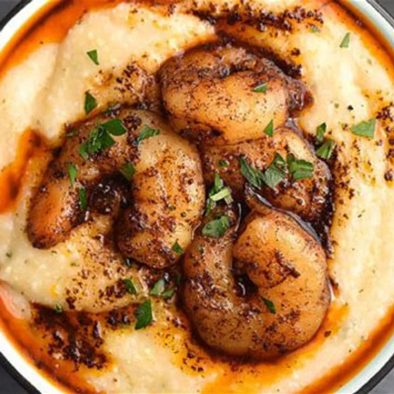 Cajun Butter Shrimp with Cheesy Grits image